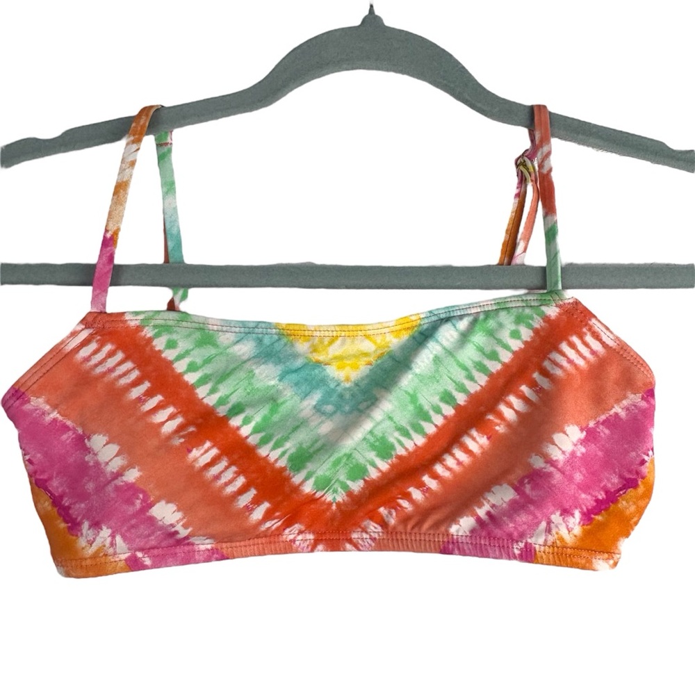Hobie Girls Rainbow Tie-Dye Bikini Set High waisted Size 10 Super Cute! - Picture 2 of 8